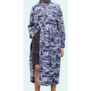 SAMSOE SAMSOE Raelyn Midi Dress Sky City of Towers Print Scandinavian Sz XS / S